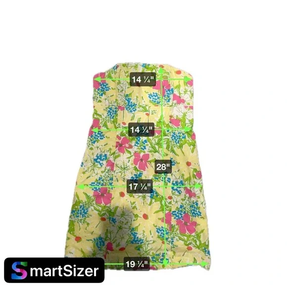 Lilly Pulitzer Strapless Franco Floral Mini Dress Cutout Back Tie Garden Party 6 - Picture 13 of 13